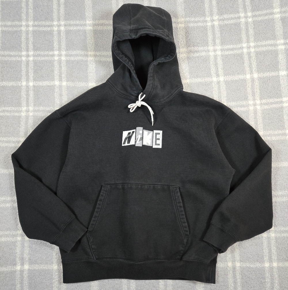 Nike SB Copyshop Letters Black Fleece Heavyweight Thick Skate Hoodie Size Large